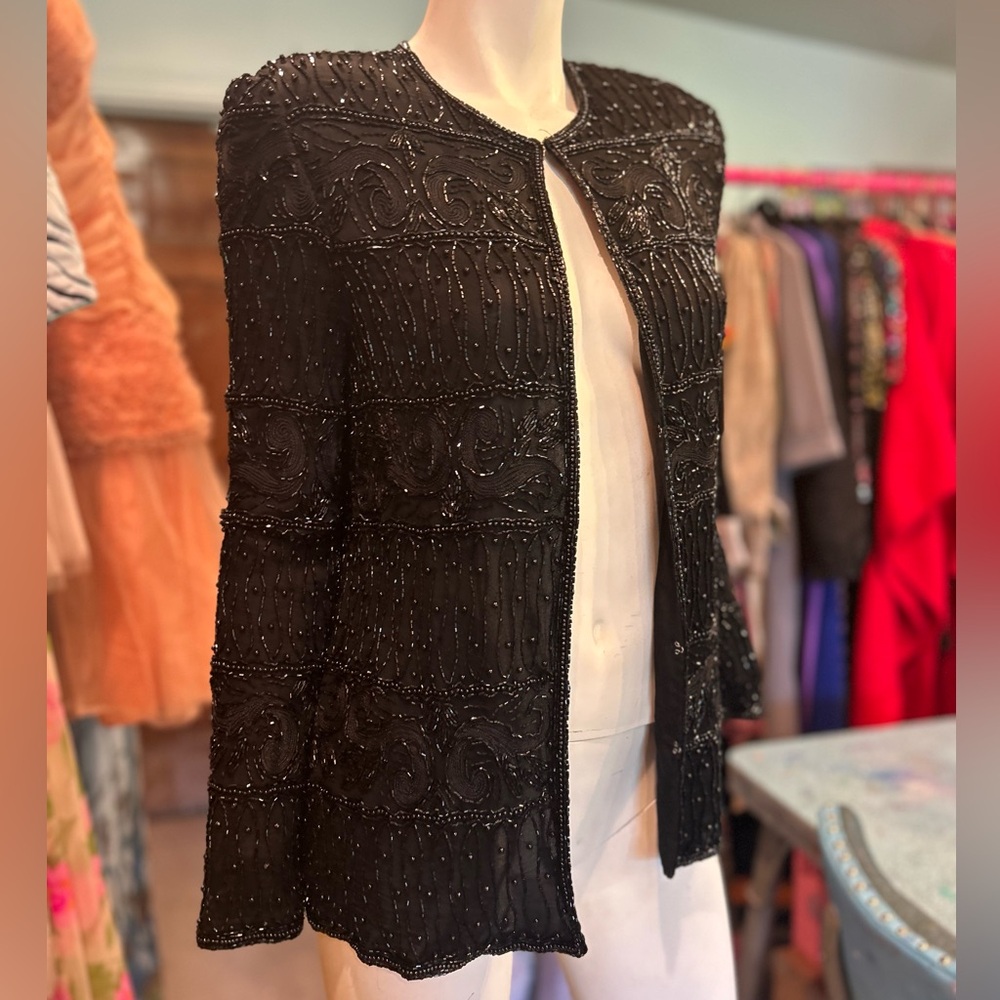 Classic Black Beaded Jacket